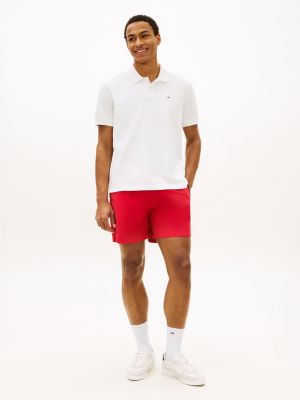 red piece dyed colour-blocked shorts for men tommy jeans
