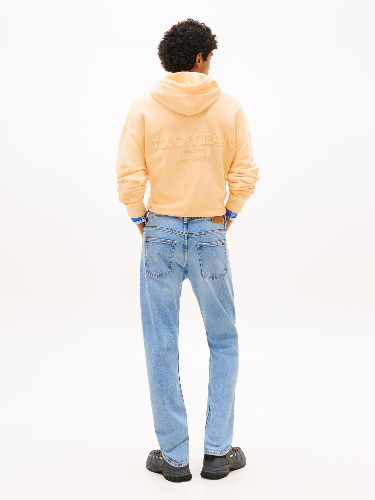Whiskered Faded Slim Jeans — Blue