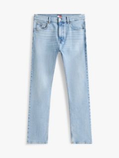 Whiskered Faded Slim Jeans — Blue 5