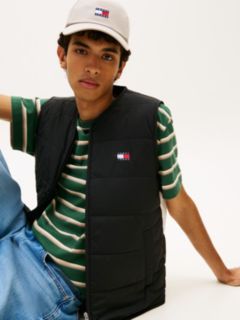 Water Repellent Colour-Blocked Back Logo Gilet — Black 2