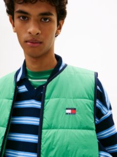 Water Repellent Colour-Blocked Back Logo Gilet — Green 2