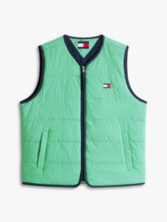 Water Repellent Colour-Blocked Back Logo Gilet — Green 6