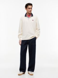 Tommy Badge Relaxed Rugby Shirt — Beige 2