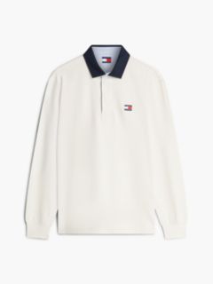 Tommy Badge Relaxed Rugby Shirt — Beige 5