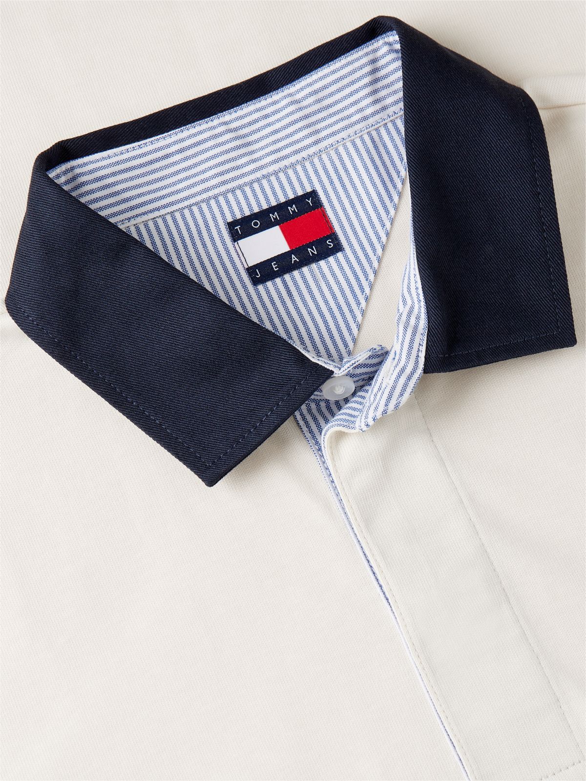 Tommy Badge Relaxed Rugby Shirt — Beige