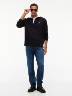 Tommy Badge Relaxed Rugby Shirt — Black 2