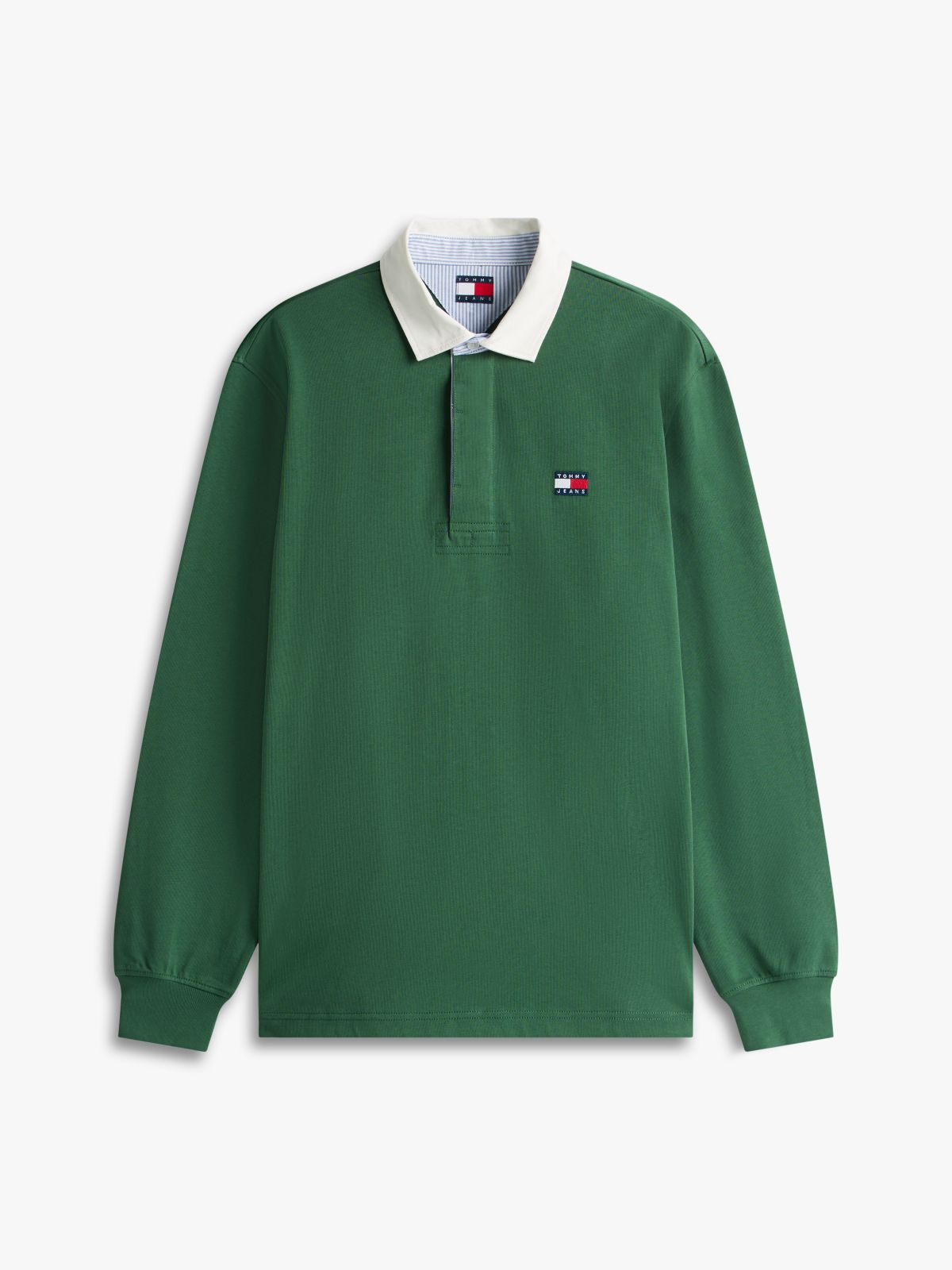 Tommy Badge Relaxed Rugby Shirt — Green