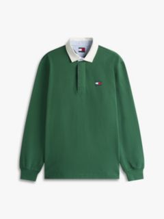 Tommy Badge Relaxed Rugby Shirt — Green 5
