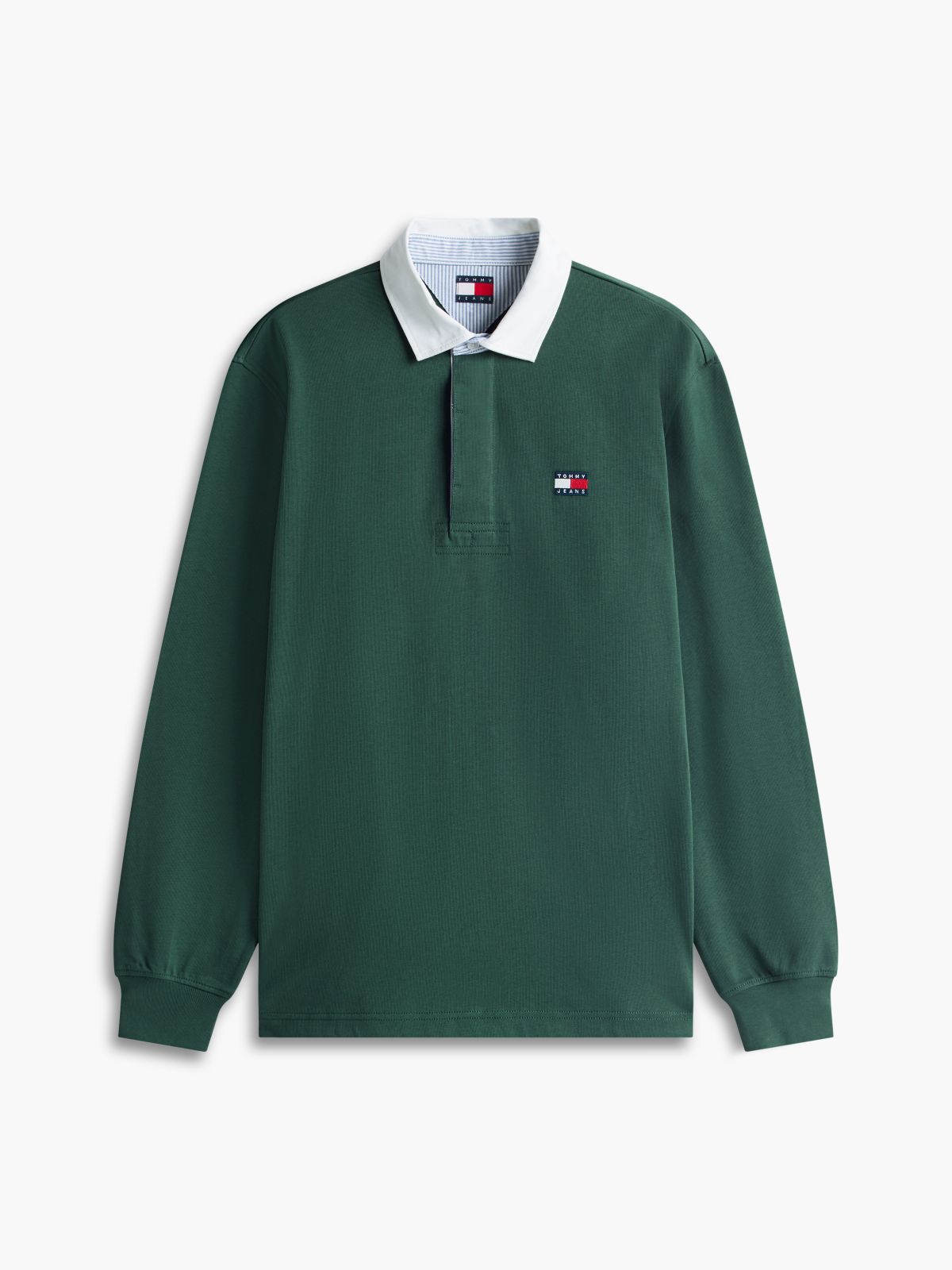 Tommy Badge Relaxed Rugby Shirt — Green