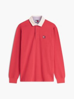 Tommy Badge Relaxed Rugby Shirt — Orange 5