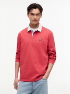 Tommy Badge Relaxed Rugby Shirt — Orange 1