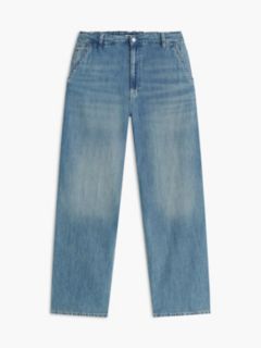 Theo Loose Faded Jeans With Linen — Blue 5