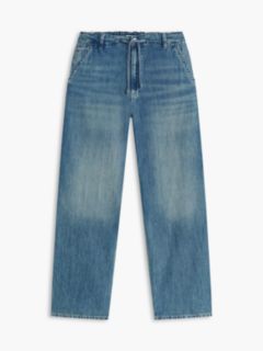 Theo Loose Faded Jeans With Linen — Blue 6