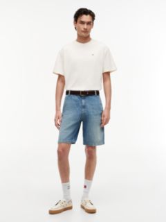 Jaimie Loose Straight Shorts With Linen — Blue 2