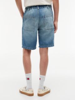 Jaimie Loose Straight Shorts With Linen — Blue 4