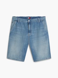 Jaimie Loose Straight Shorts With Linen — Blue 5