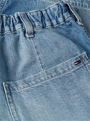 short droit décontracté jaimie avec lin bleu pour hommes tommy jeans