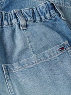 Jaimie Loose Straight Shorts With Linen — Blue 7