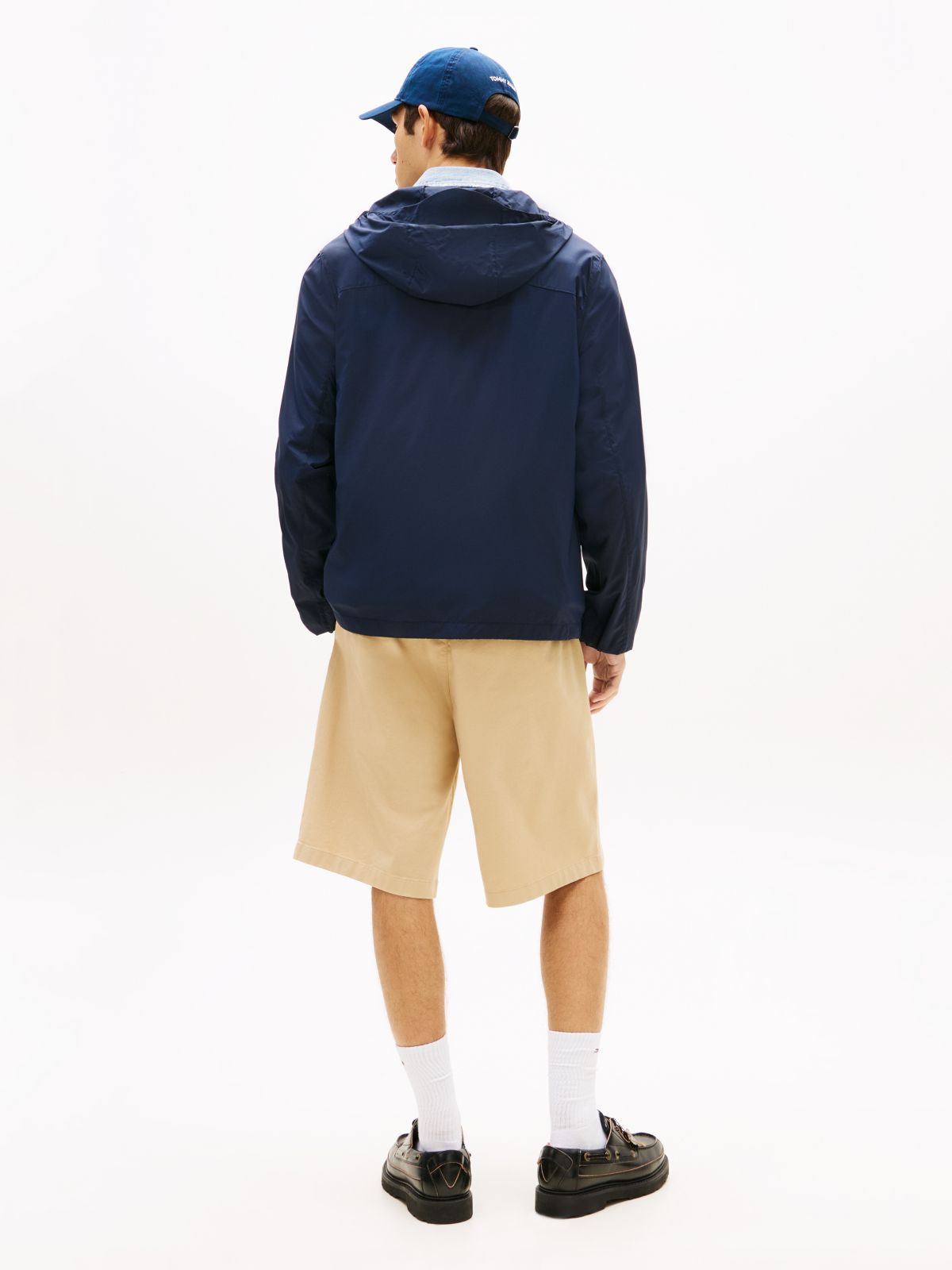 Water Repellent Ripstop Hooded Zip-Thru Jacket — Blue