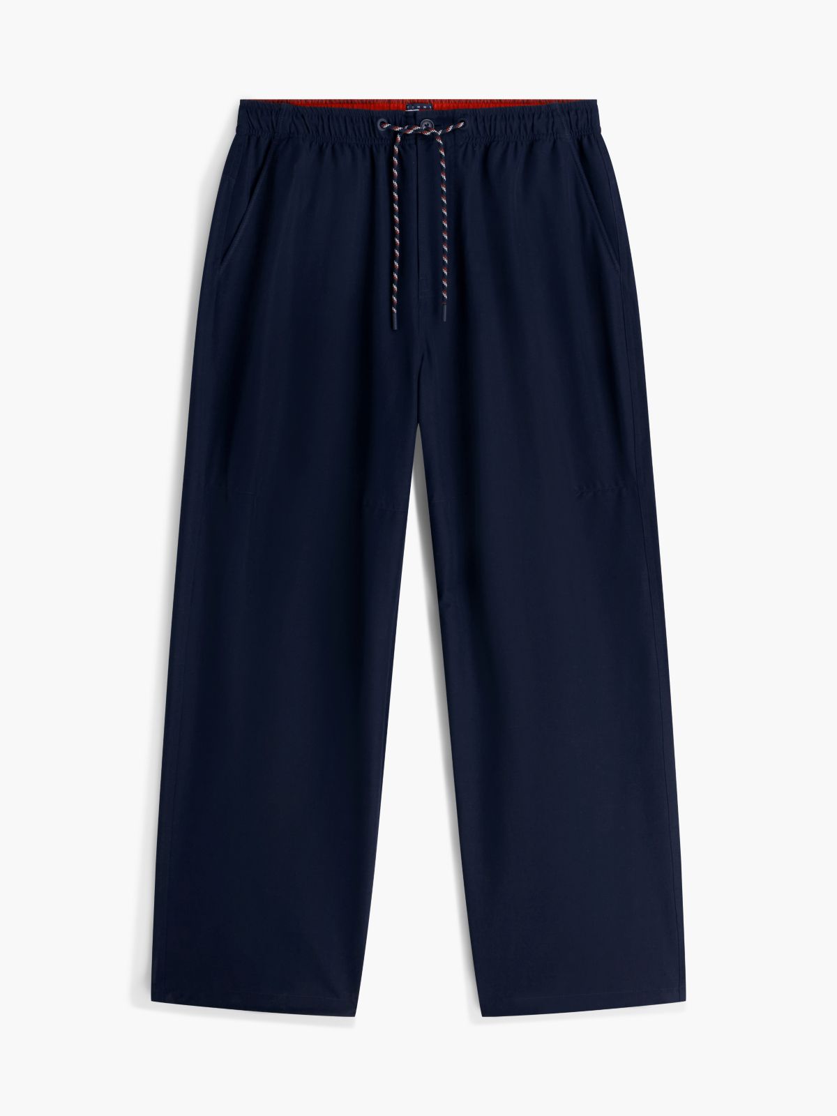 Theo Loose Drawstring Parachute Trousers — Blue