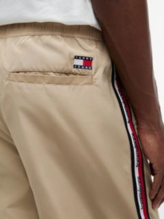 Jaimie Loose Straight Global Stripe Tape Trousers — Beige 4