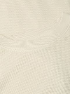 Washed Waffle Knit Relaxed Sweatshirt — Beige 6