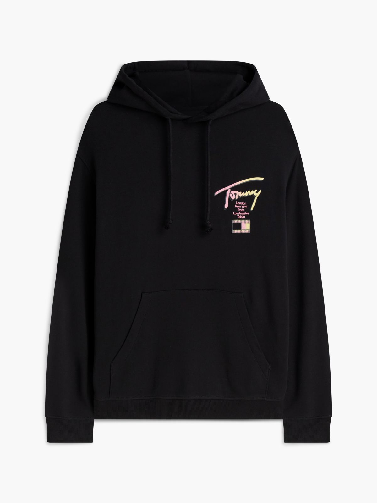Signature Back Logo Relaxed Hoody — Black