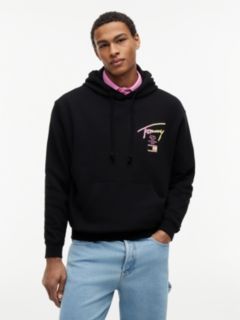 Signature Back Logo Relaxed Hoody — Black 1