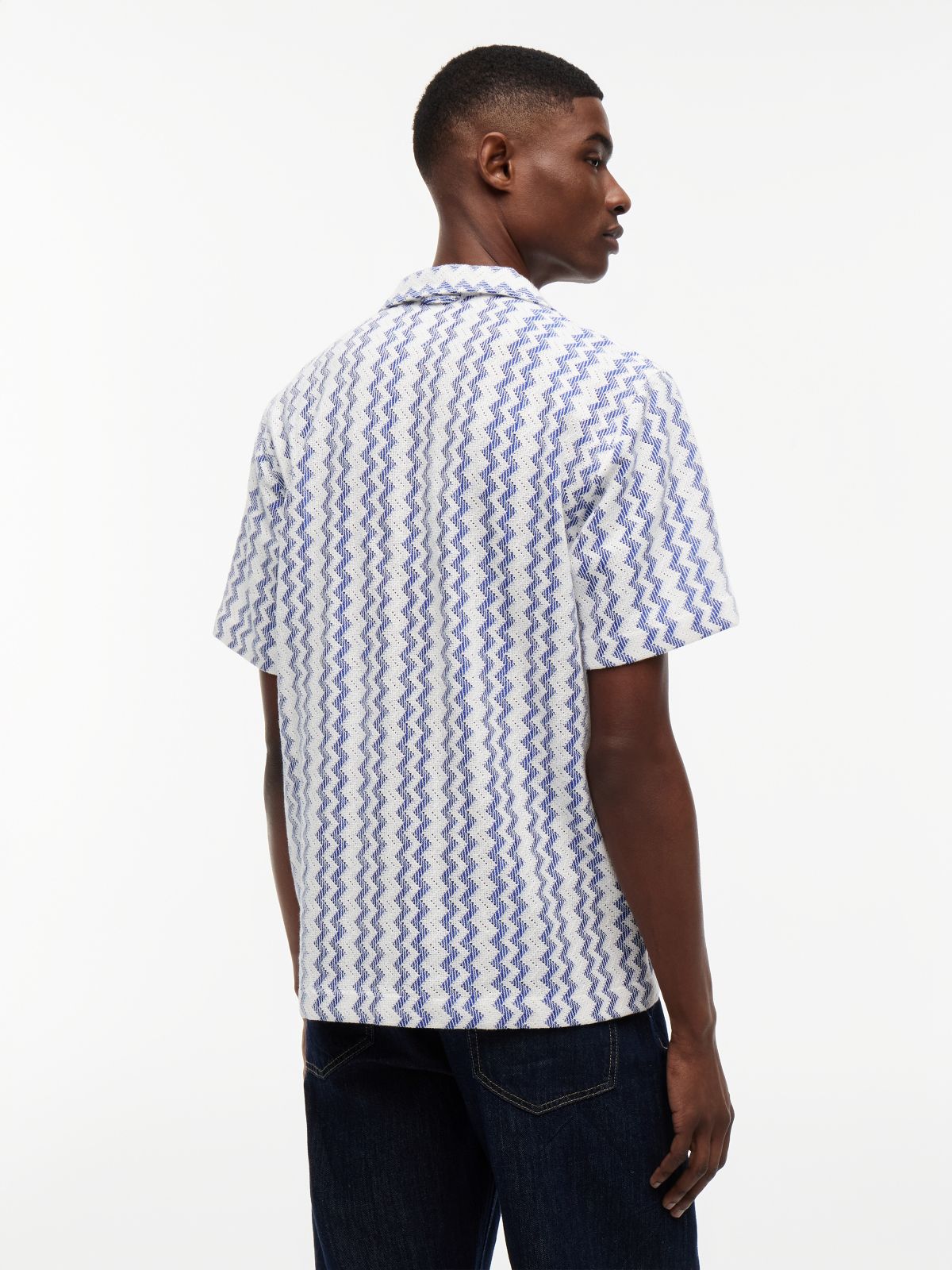 Regular Fit Textured Short Sleeve Shirt — Multi