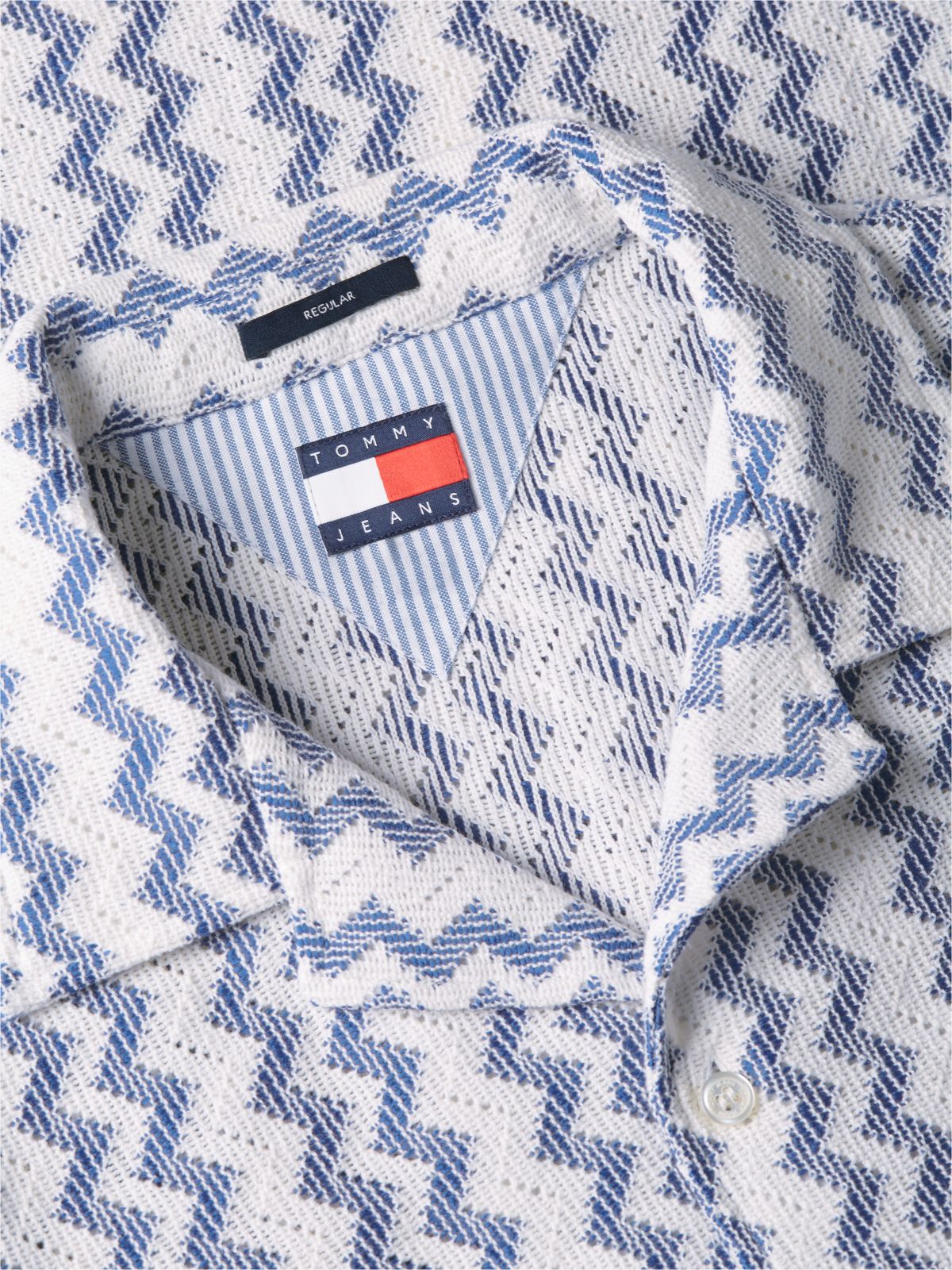 Regular Fit Textured Short Sleeve Shirt — Multi
