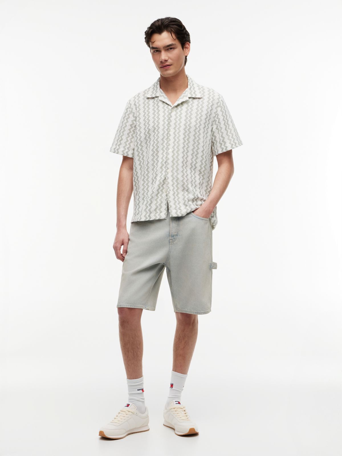 Regular Fit Textured Short Sleeve Shirt — Multi