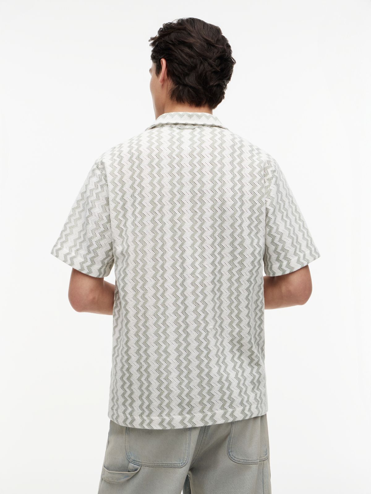 Regular Fit Textured Short Sleeve Shirt — Multi