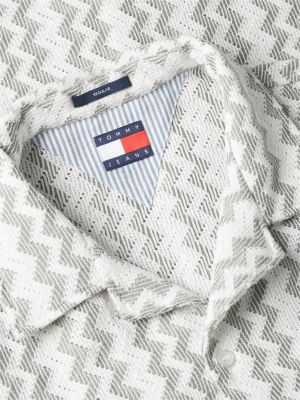 chemise coupe standard manches courtes texturée plusieurs couleurs pour hommes tommy jeans