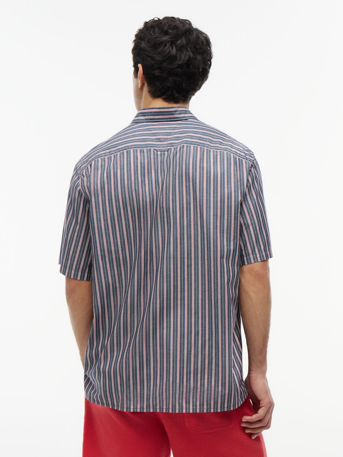 Relaxed Fit Stripe Short Sleeve Shirt — Multi