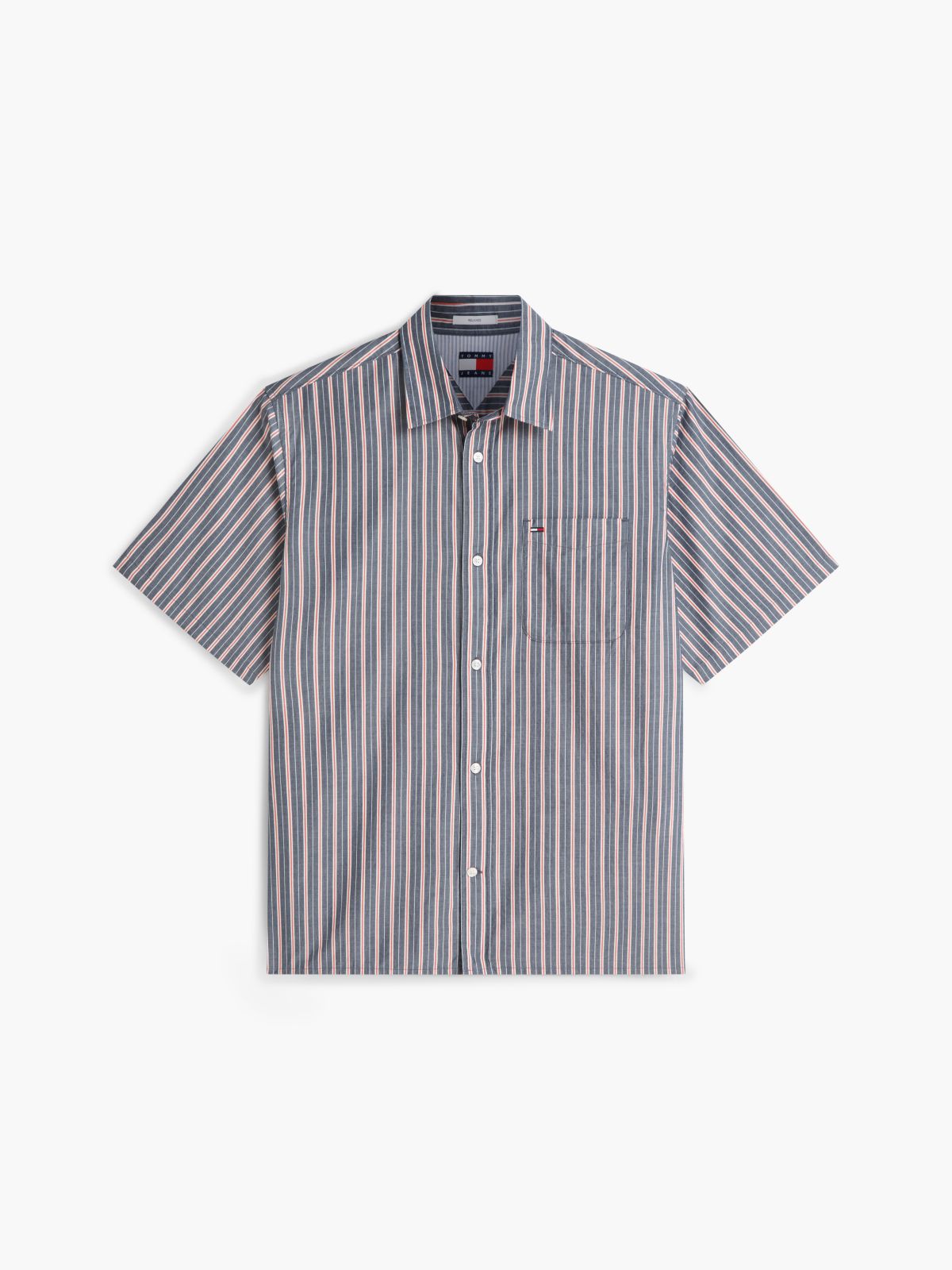 Relaxed Fit Stripe Short Sleeve Shirt — Multi