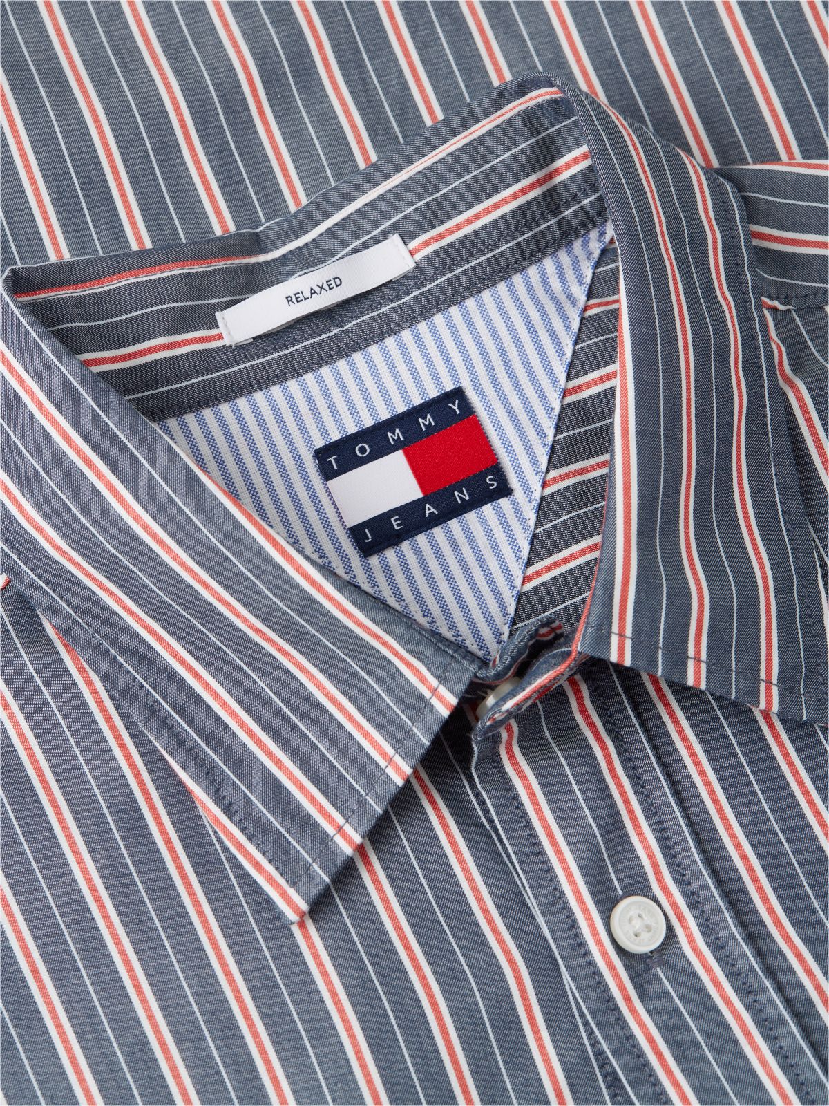Relaxed Fit Stripe Short Sleeve Shirt — Multi