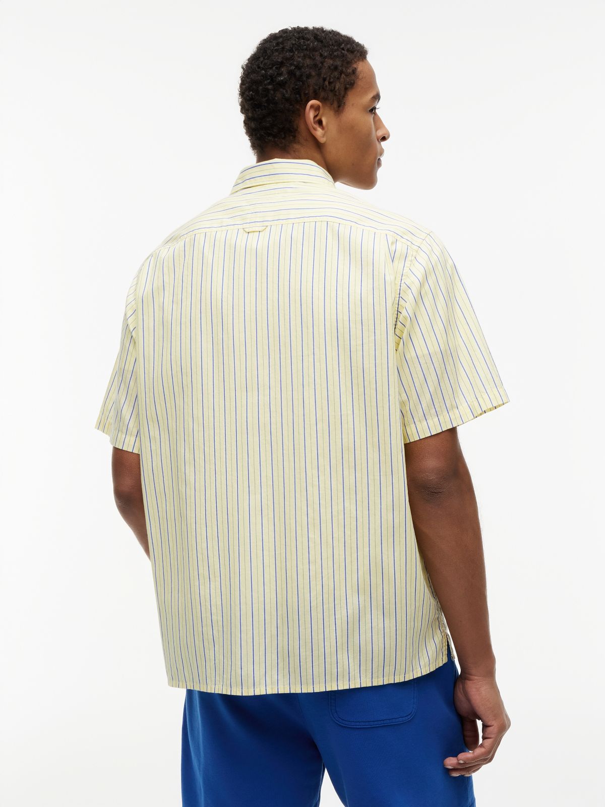 Relaxed Fit Stripe Short Sleeve Shirt — Multi