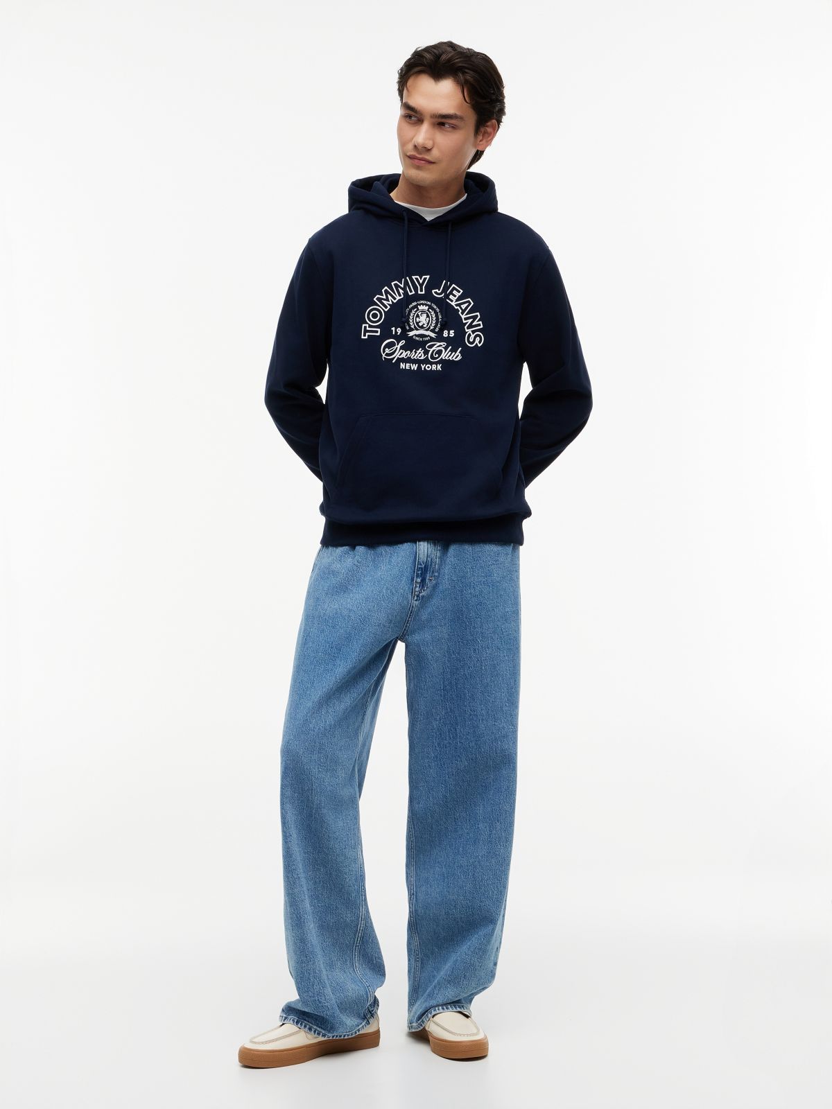 Crest Logo Terry Hoody — Blue