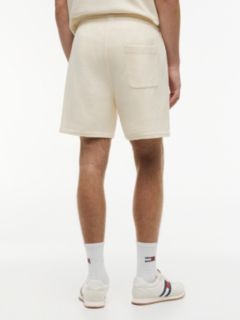 Washed Waffle Knit Sweat Shorts — Beige 4