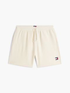 Washed Waffle Knit Sweat Shorts — Beige 5