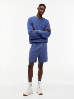 Washed Waffle Knit Sweat Shorts — Purple 2