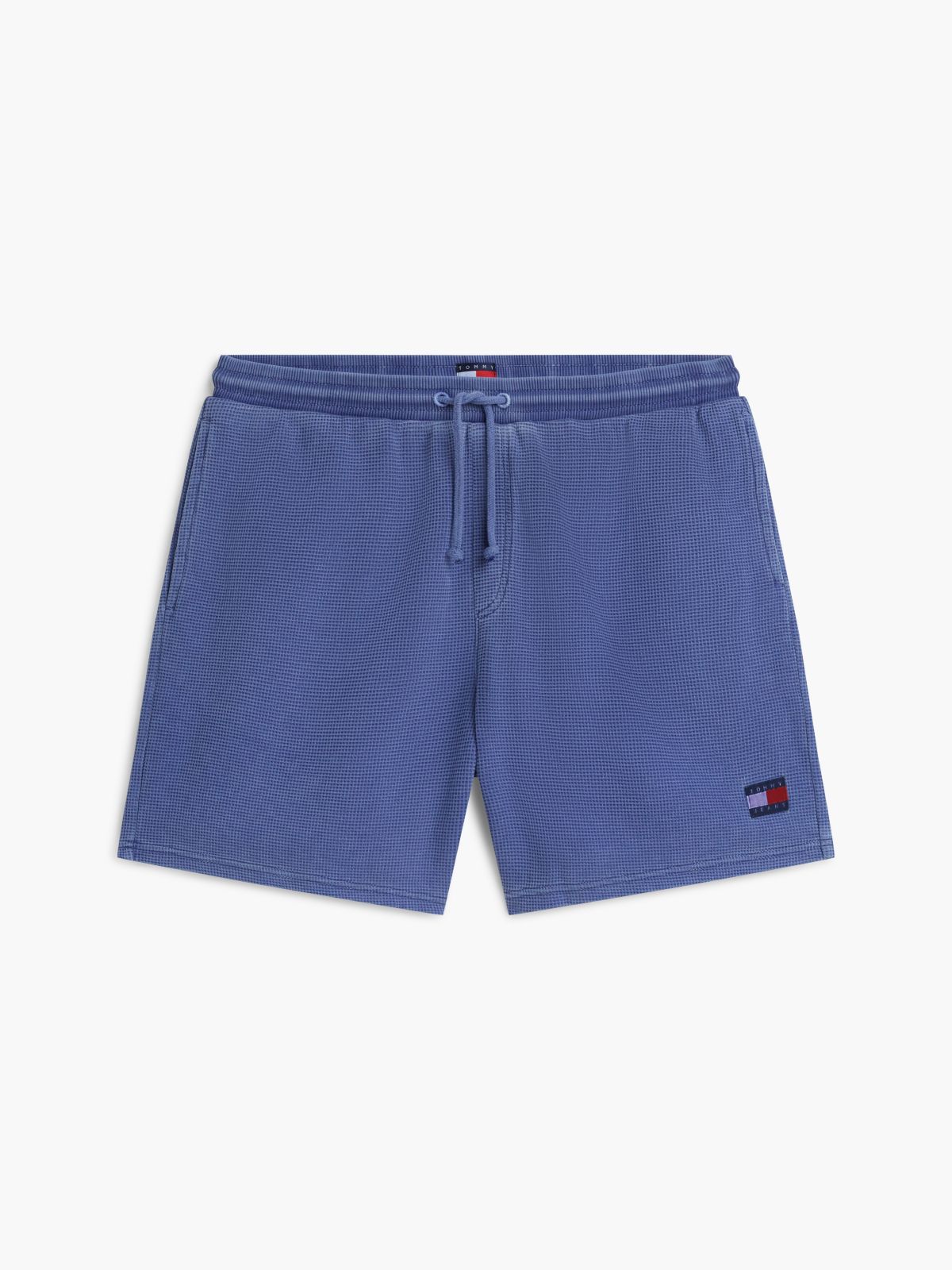 Washed Waffle Knit Sweat Shorts — Purple