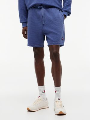 purple gewaschene sweat-shorts aus waffelstrick für herren - tommy jeans