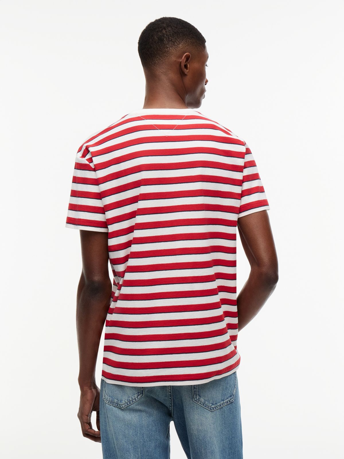 Tommy Flag Stripe Jersey T-Shirt — Multi