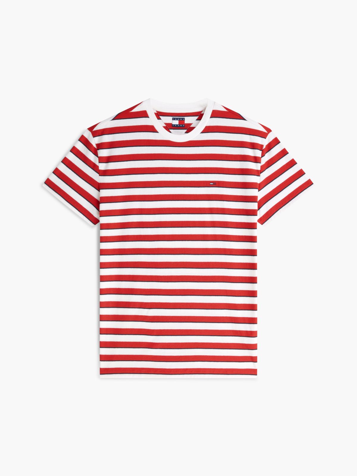 Tommy Flag Stripe Jersey T-Shirt — Multi