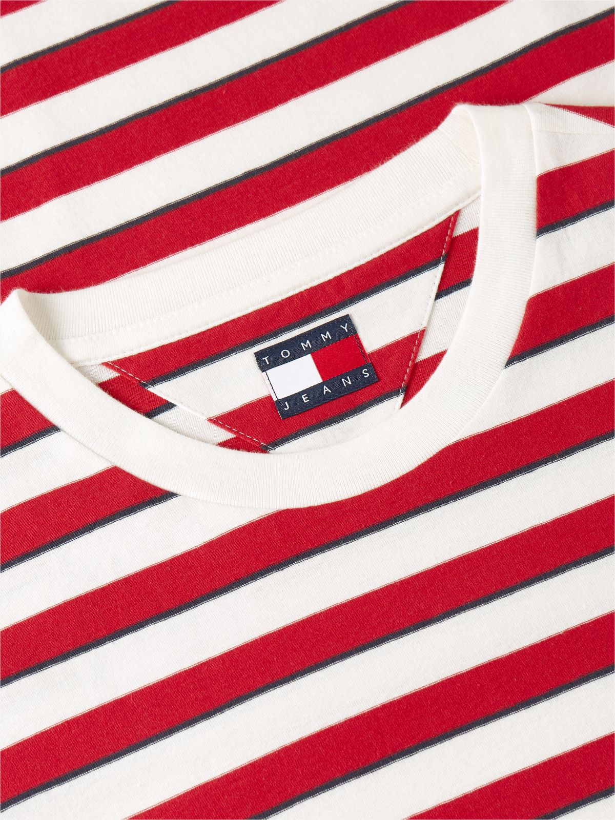 Tommy Flag Stripe Jersey T-Shirt — Multi