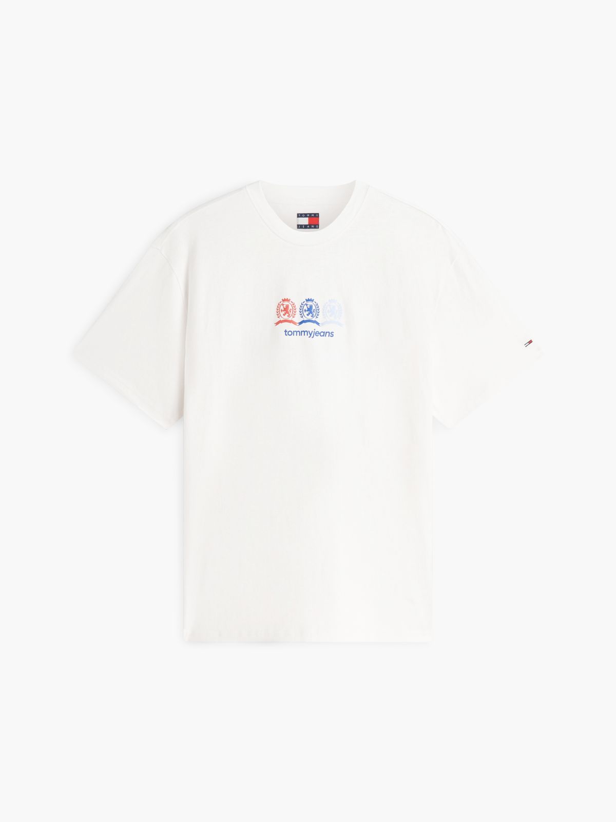 Back Repeat Crest Logo Relaxed T-Shirt — White