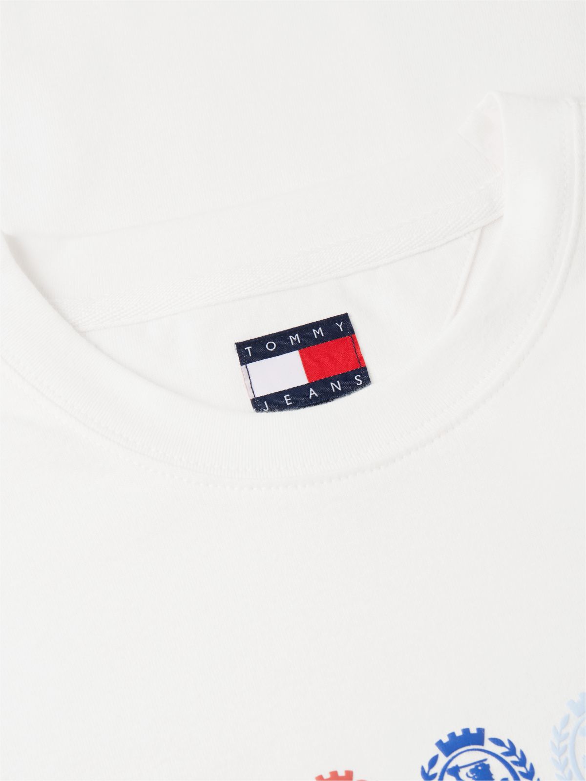 Back Repeat Crest Logo Relaxed T-Shirt — White