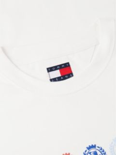 Back Repeat Crest Logo Relaxed T-Shirt — White 6