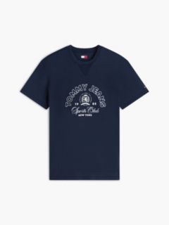 Crest Logo Peached Jersey T-Shirt — Blue 5